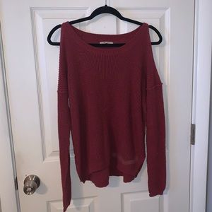 Maroon red Hollister knit sweater